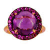Amethyst and Sapphire Rose Gold Ring, Rivoir 