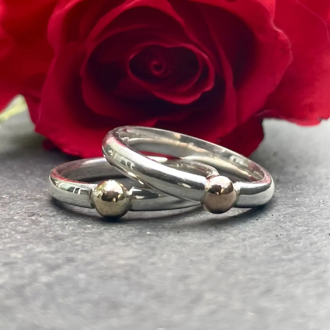 Solis silver and gold minimalist jewellery collection — handmade by Nude Jewellery London