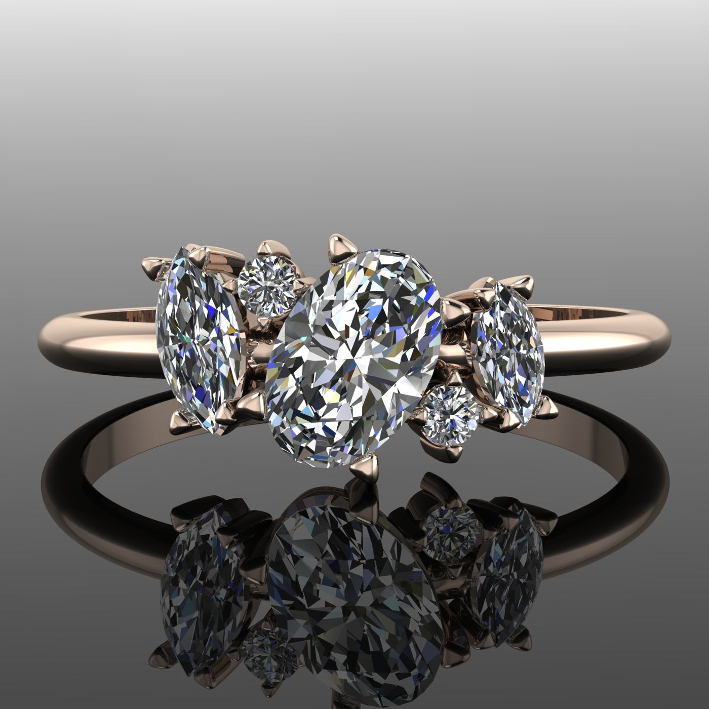Asymmetric Engagement Rings