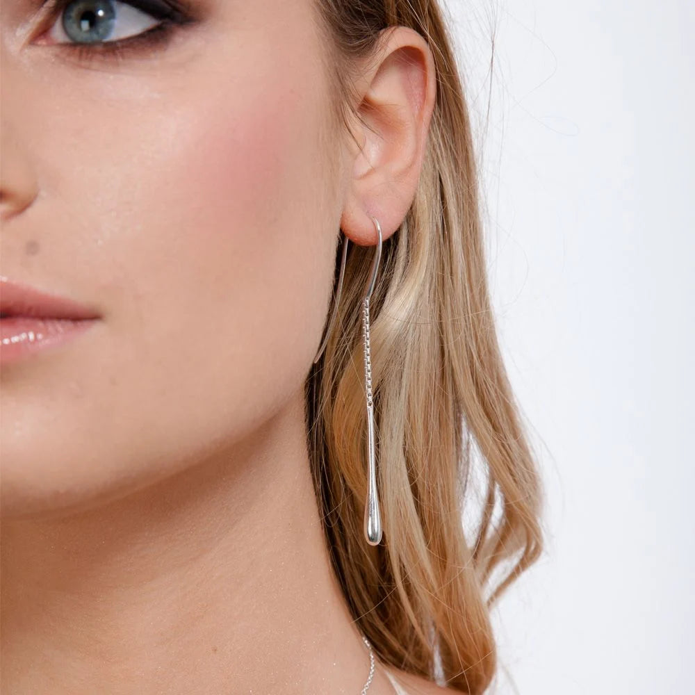 Silver Drop Earrings