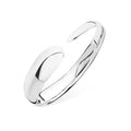 Flat Drip Silver Bangle