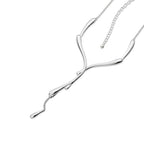 Dripping Silver Necklace
