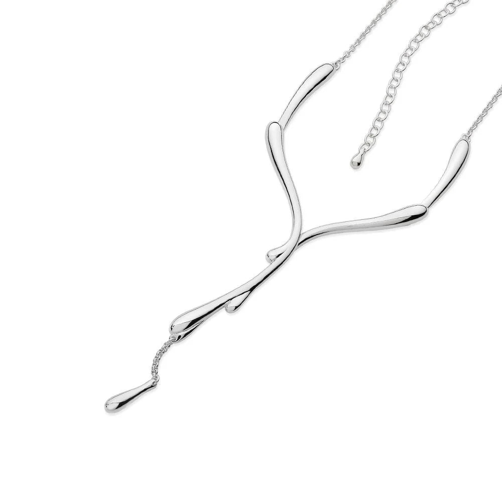 Dripping Silver Necklace