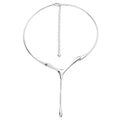 Drip Drop Silver Statement Necklace
