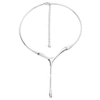Drip Drop Silver Statement Necklace
