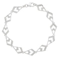 Chrysler - Art Deco Style White Topaz & Silver Bracelet