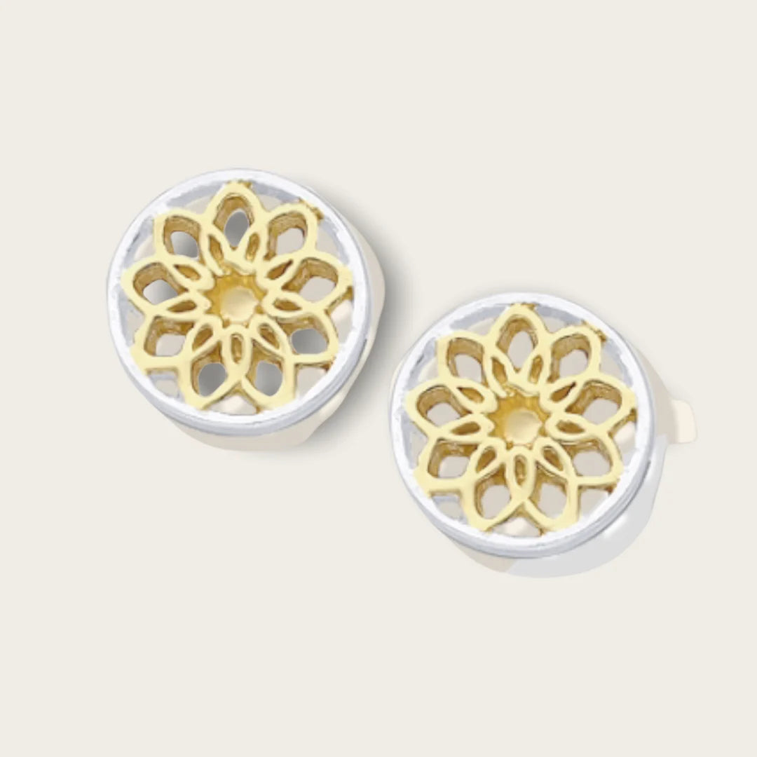 Gold & Silver Mandala Earrings