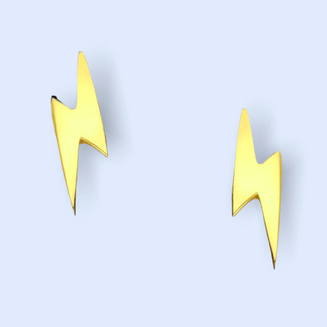 Gold Lightening Earrings