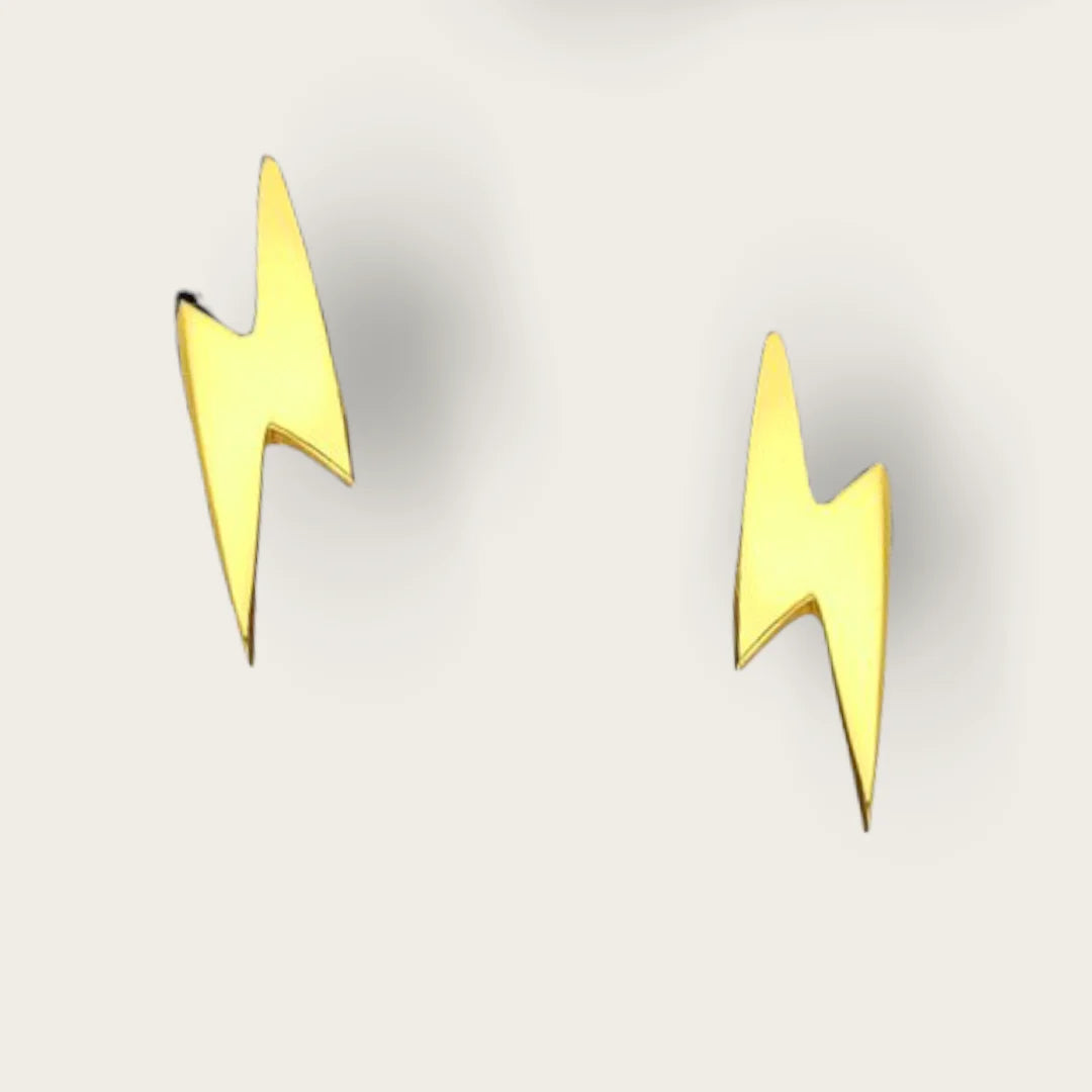 Gold Lightening Earrings