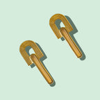 Gold Deco Arch Earrings