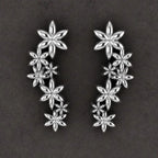 Fleur Cascading Flower Earrings in Recycled Silver
