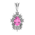 Fleur Pink Tourmaline Pendant in Recycled Silver