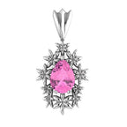 Fleur Pink Tourmaline Pendant in Recycled Silver