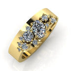 Crystallised Diamond & Yellow Gold Ring