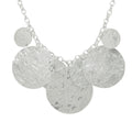 Silver Glitter Ball Multi Disc Necklace