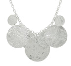 Silver Glitter Ball Multi Disc Necklace