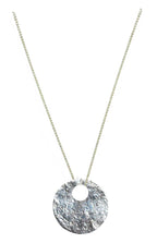Glitter Ball Silver Disk Necklace