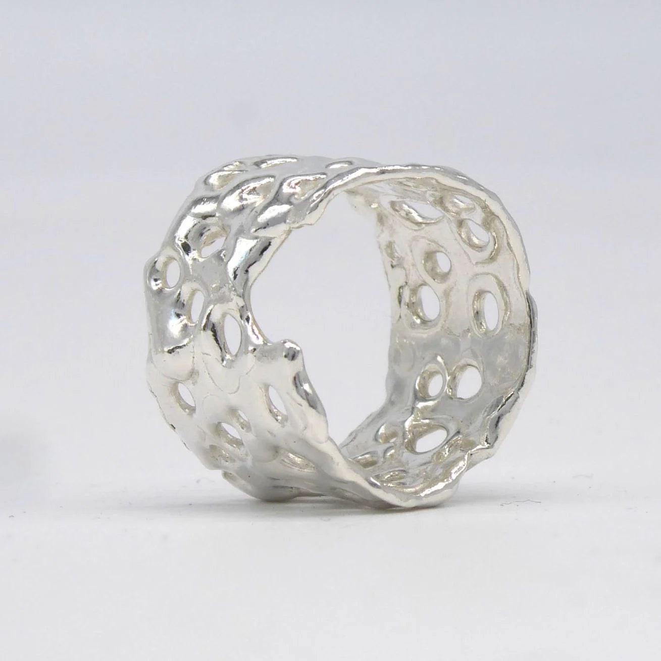 Silver Origin Honeycomb Ring - 14mm