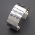 Handmade Silver Textured Glitter Cuff