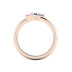 Elektra Toi Et Moi Geometric Pink Sapphire, Diamond & Rose Gold Ring