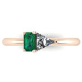 Elektra Toi Et Moi Geometric Emerald, Diamond & Rose Gold