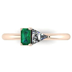 Elektra Toi Et Moi Geometric Emerald, Diamond & Rose Gold