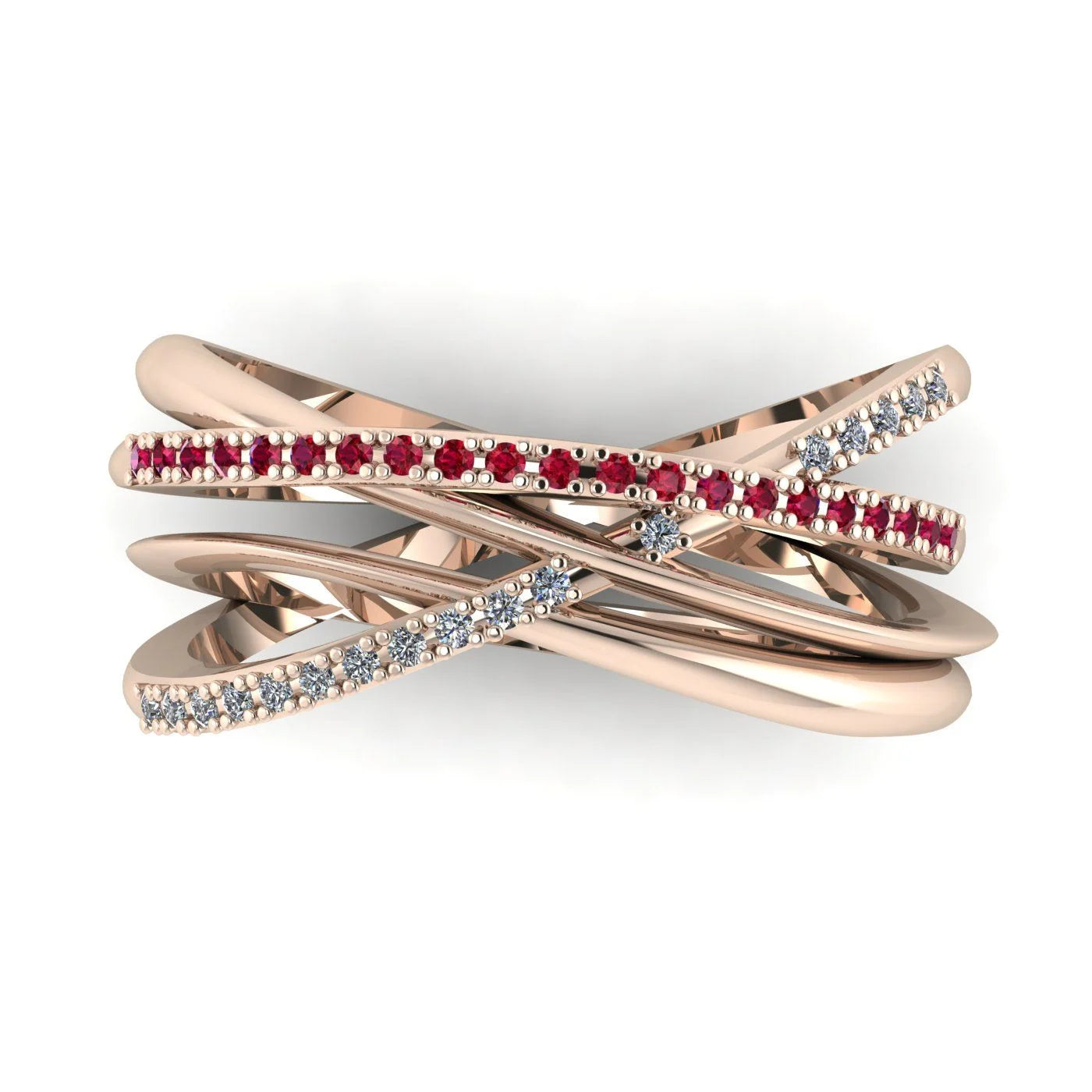 Eternal Infinity Ruby & Diamond Rose Gold Eternity Ring