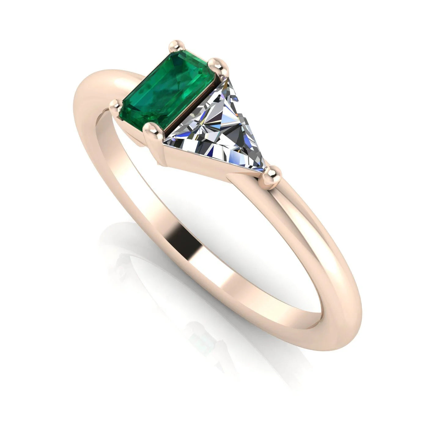 Elektra Toi Et Moi Geometric Emerald, Diamond & Rose Gold