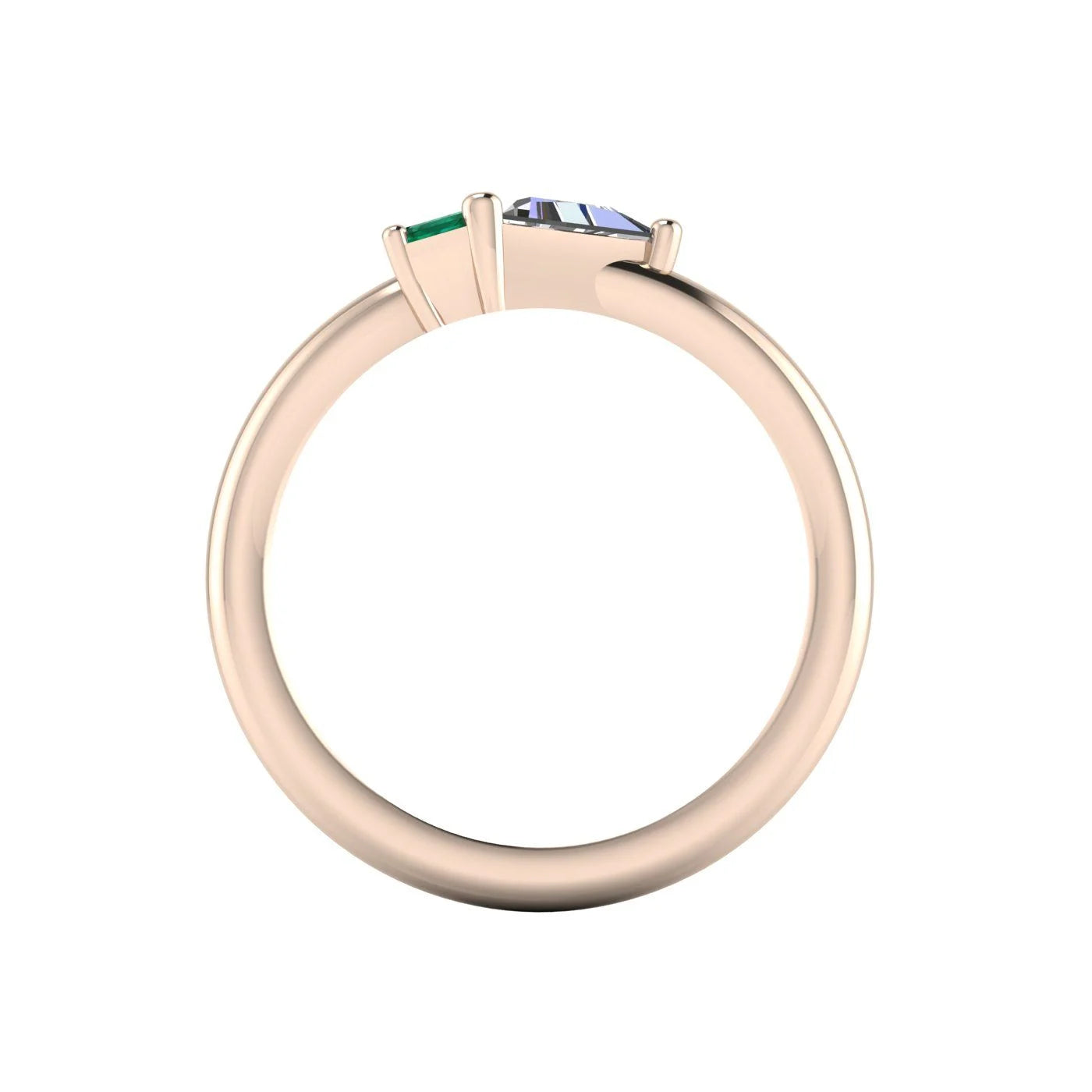 Elektra Toi Et Moi Geometric Emerald, Diamond & Rose Gold