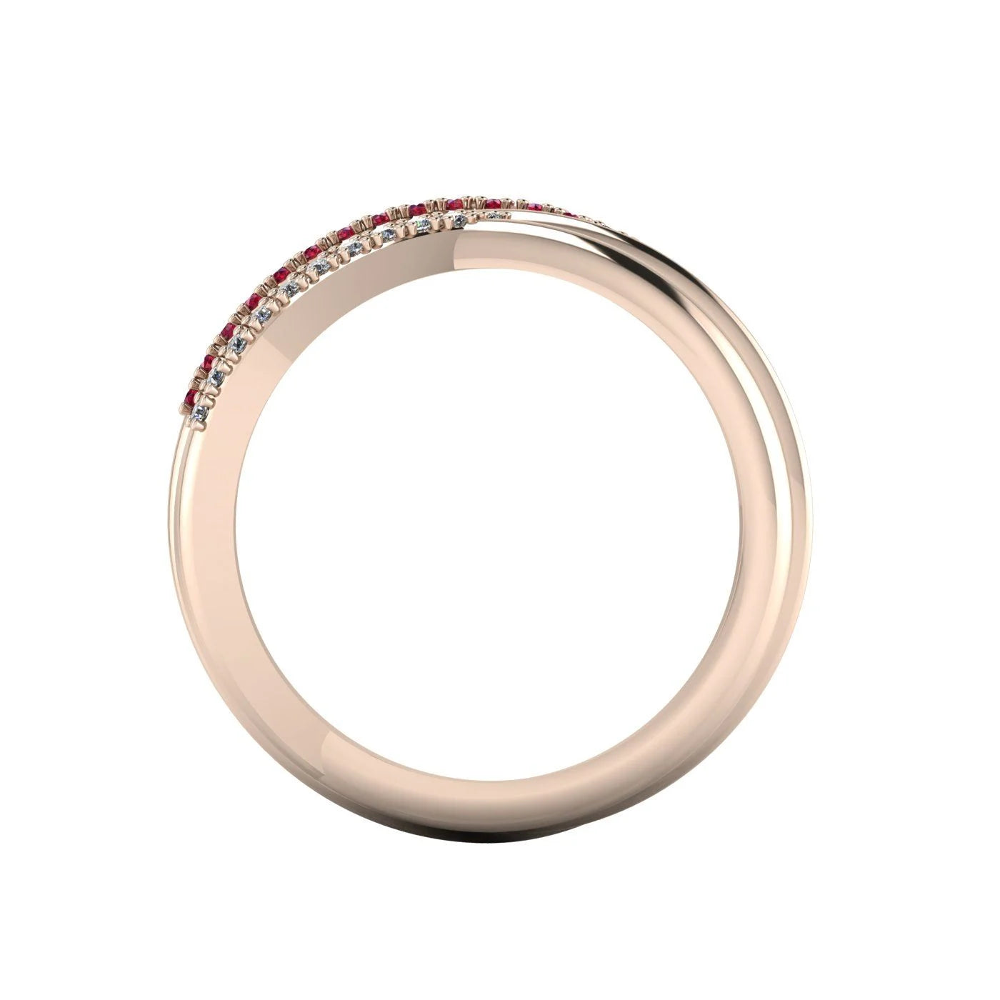 Eternal Infinity Ruby & Diamond Rose Gold Eternity Ring