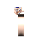 Crystallised Sapphire & Diamond  Rose Gold Ring