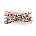 Eternal Infinity Ruby & Black Diamond Rose Gold Eternity Ring