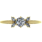 Flutterby: Diamond Butterfly Cluster Ring in Yellow Gold