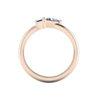 Elektra Toi Et Moi Geometric Sapphire, Diamond & Rose Gold Ring