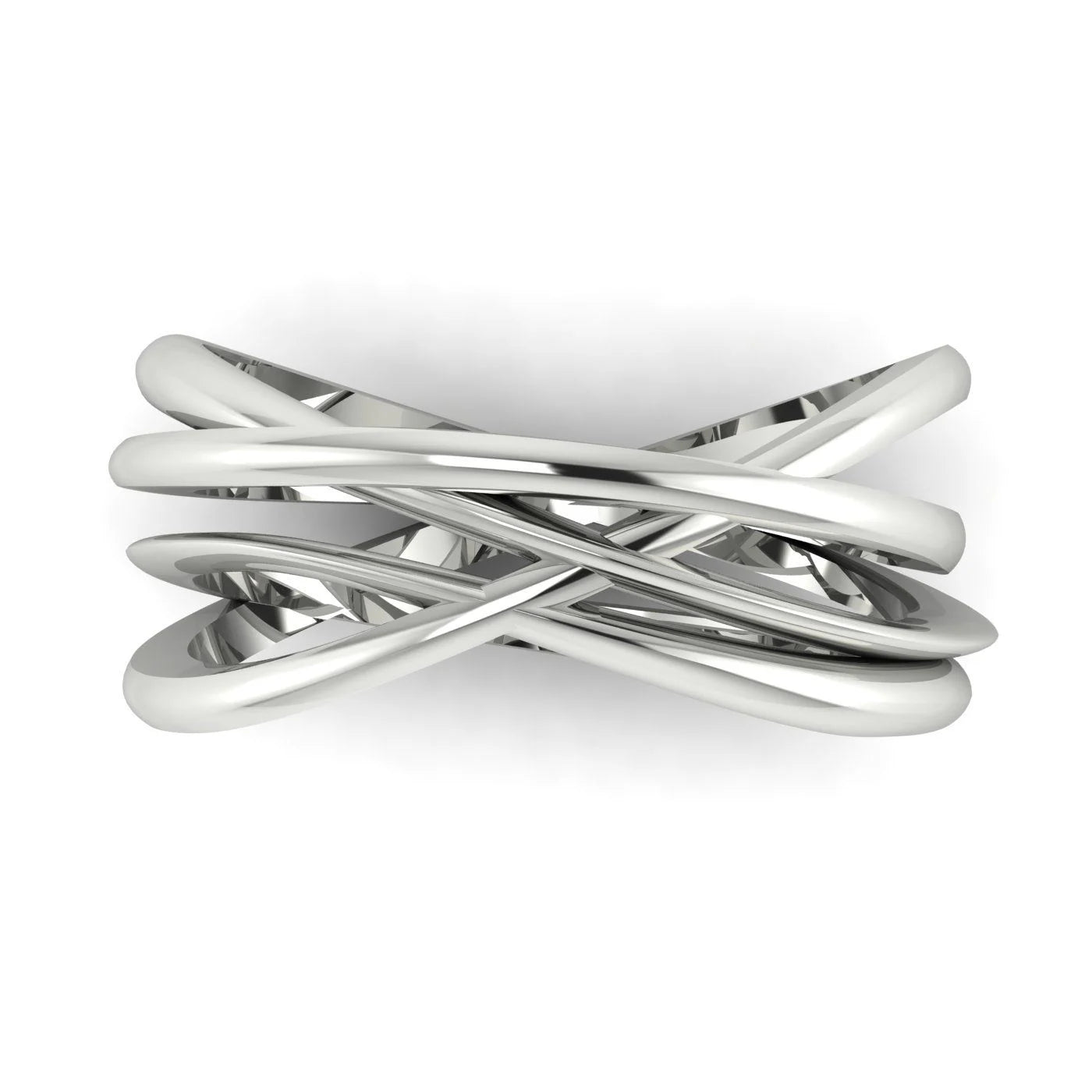 Eternal Infinity Plain White Gold or Platinum Ring
