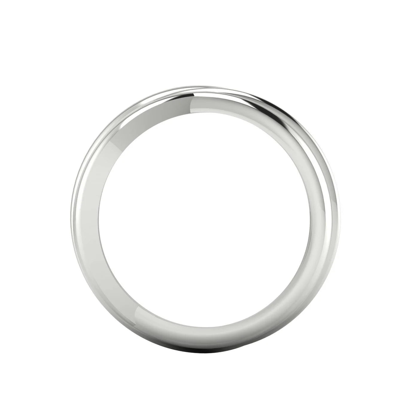 Eternal Infinity Plain White Gold or Platinum Ring