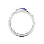 Elektra Toi Et Moi Geometric - Sapphire & Diamond White Gold or Platinum Ring