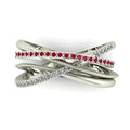 Eternal Infinity Ruby & Diamond White Gold Or Platinum Eternity Ring