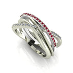 Eternal Infinity Ruby & Diamond White Gold Or Platinum Eternity Ring