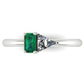 Elektra Toi Et Moi Geometric Emerald, Diamond & White Gold or Platinum Ring
