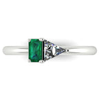 Elektra Toi Et Moi Geometric Emerald, Diamond & White Gold or Platinum Ring
