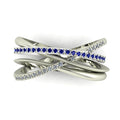 Eternal Infinity Sapphire & Diamond White Gold Or Platinum Eternity Ring