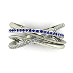 Eternal Infinity Sapphire & Diamond White Gold Or Platinum Eternity Ring