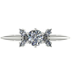 Flutterby: Diamond Butterfly Cluster Ring in Platinum & White Gold