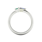 Elektra Toi Et Moi Geometric Emerald, Diamond & White Gold or Platinum Ring