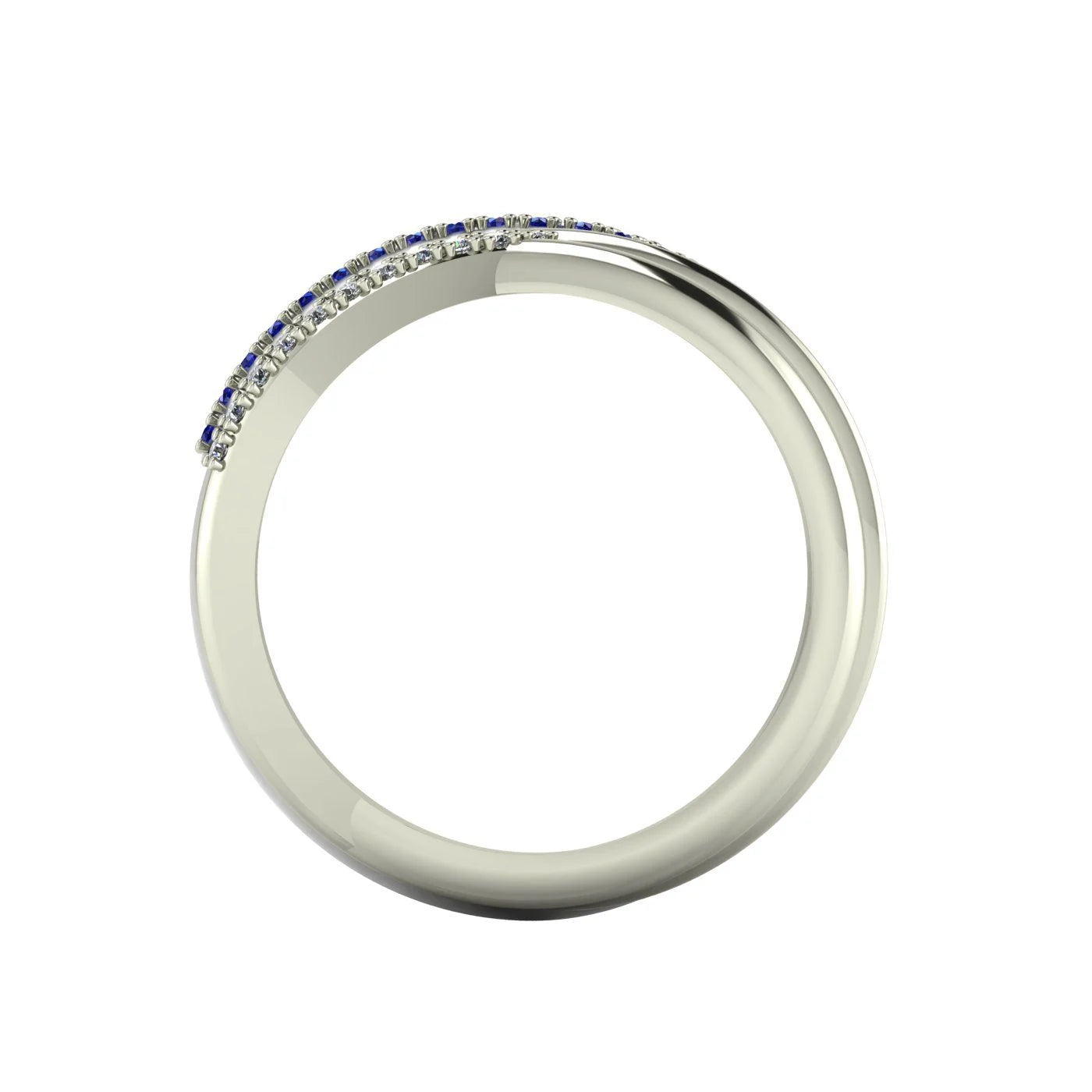 Eternal Infinity Sapphire & Diamond White Gold Or Platinum Eternity Ring