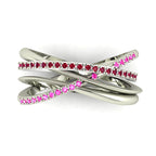 Eternal Infinity Ruby & Pink Sapphire White Gold Eternity Ring