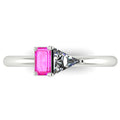 Elektra Toi Et Moi Ring Geometric Pink Sapphire, Diamond & White Gold or Platinum