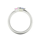 Elektra Toi Et Moi Ring Geometric Pink Sapphire, Diamond & White Gold or Platinum