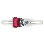 Elektra Toi Et Moi Ring Geometric Ruby, Diamond & White Gold or Platinum